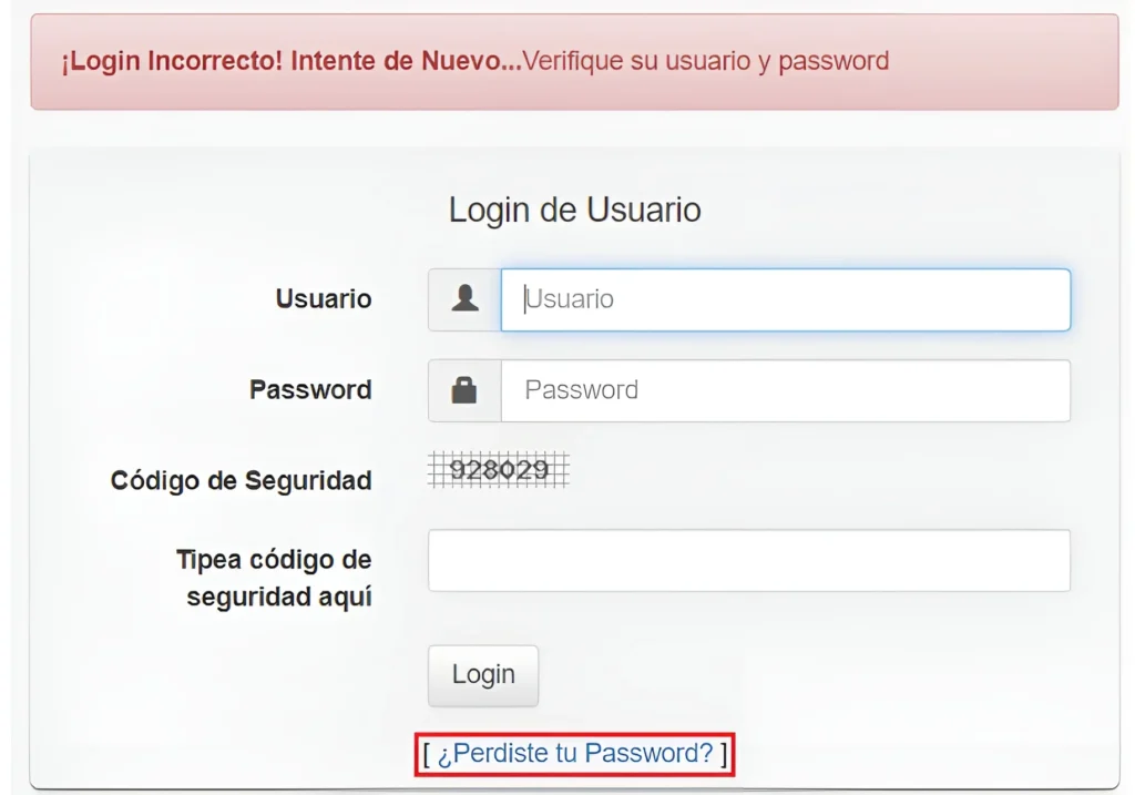 error login mi portal fone solucion acceso usuario contraseña