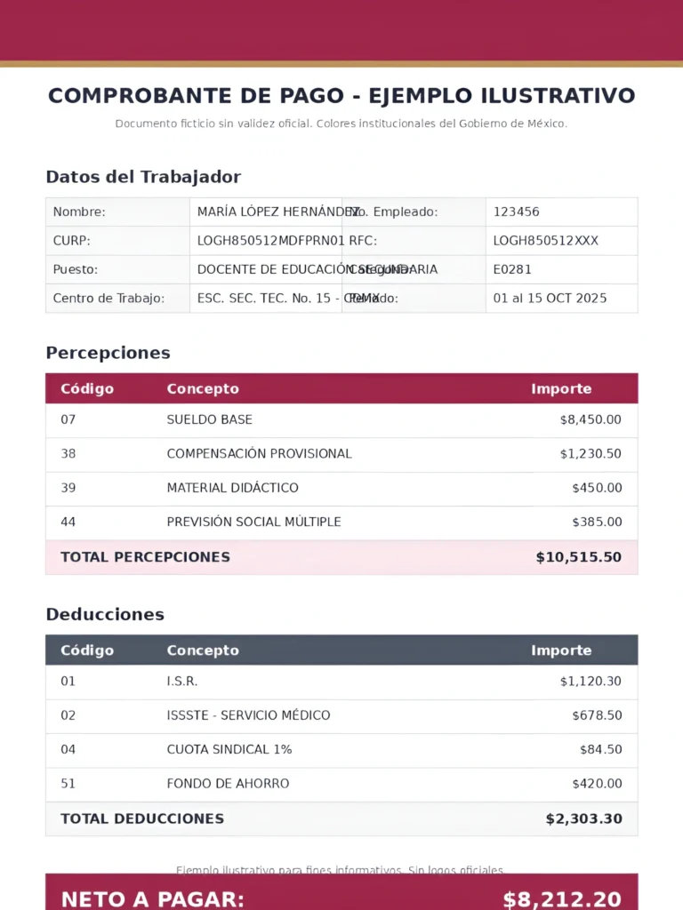 talon de pago mi portal fone ejemplo recibo sep percepciones deducciones
