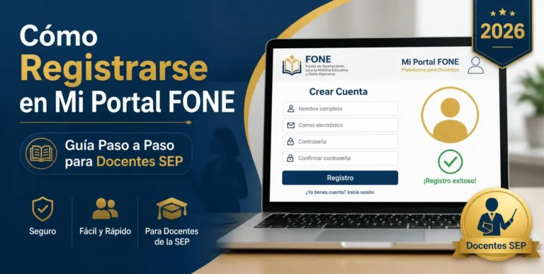 Registro en Mi Portal FONE – Guía para docentes SEP. Cómo crear tu cuenta en el portal de la SEP de forma fácil y segura.